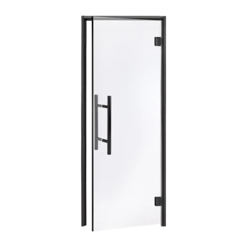 Stoomdeur Au Lux Black - 7*20 Blank glas zwart aluminium kozijn