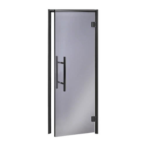 Stoomdeur Au Lux Black - 7*20 Grijs glas zwart aluminium kozijn
