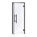 Stoomdeur Au Lux Black - 8*20 Blank glas zwart aluminium kozijn