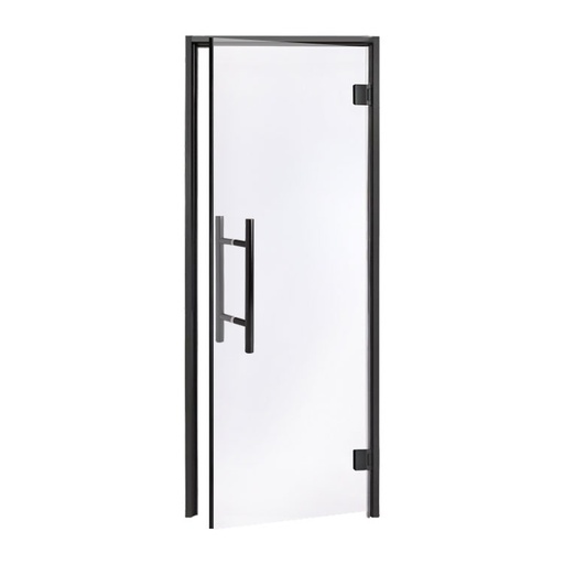 Saunadeur Lux Black - 7*19 Blank glas zwart kozijn