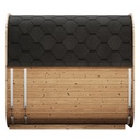 VIBE 200S Buitensauna Zijaanzicht - Tuinsauna / Voor 4-6 Personen