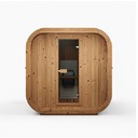 VIBE 250S Buitensauna Vooraanzicht- Tuinsauna / Voor 1-4 Personen