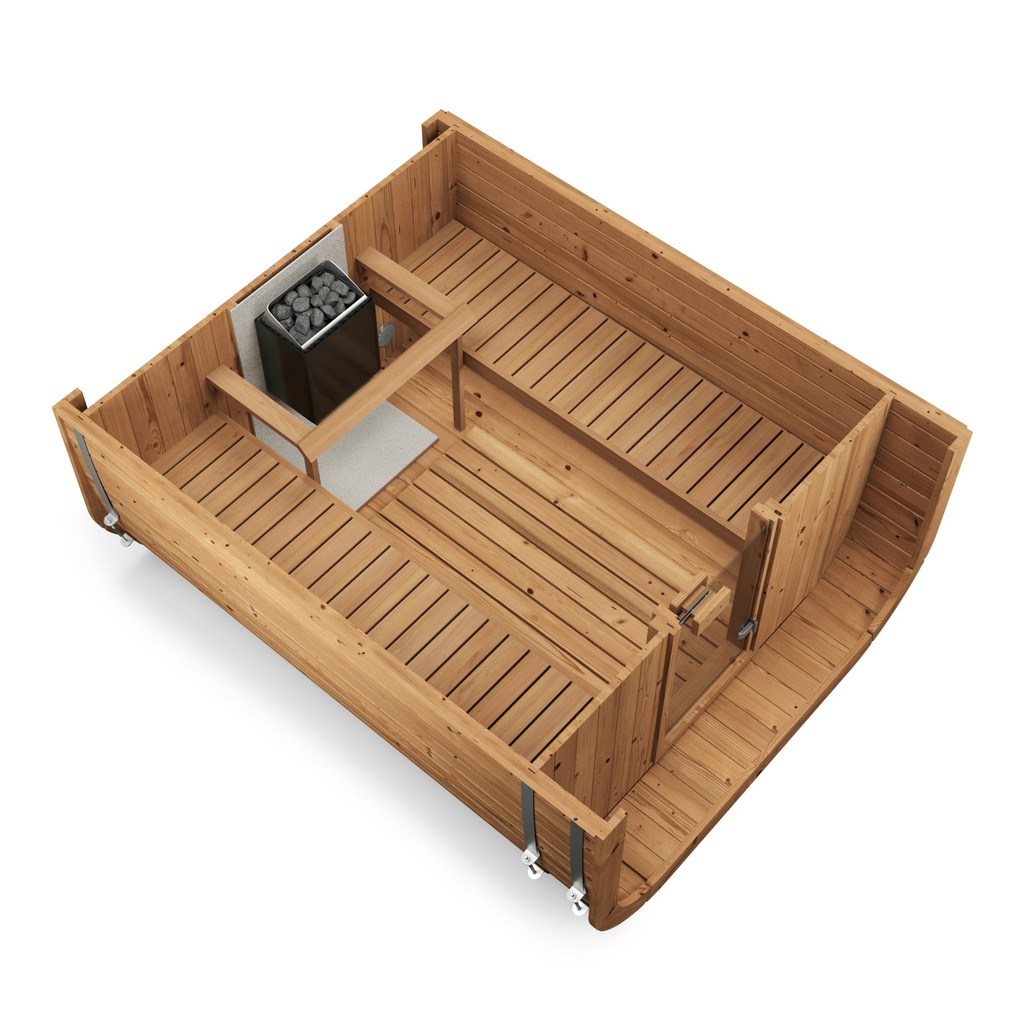 VIBE 250S Buitensauna Interieur - Tuinsauna / Voor 1-4 Personen