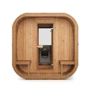 VIBE 385 XL Buitensauna vooraanzicht halfglas - Tuinsauna / Voor 4-6 Personen