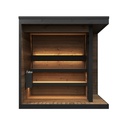 HIKI Buitensauna-Tuinsauna Vooraanzicht zonder deuren/ Voor 2-5 Personen