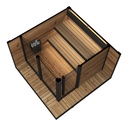 HIKI Buitensauna-Tuinsauna Interieur met saunakachel harvia wall/ Voor 2-5 Personen
