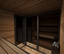 HIKI Buitensauna-Tuinsauna interieur binnenkant/ Voor 2-5 Personen