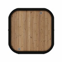 VIBE 220 XL Buitensauna - Tuinsauna open glass vooraanzicht geen glas achteraanzicht/ Voor 2-4 Personen