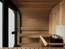 VIBE 220 XL Buitensauna - Tuinsauna geen glas binnenkant / Voor 2-4 Personen