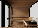 VIBE 220 XL Buitensauna - Tuinsauna halfglas binnenkant/ Voor 2-4 Personen