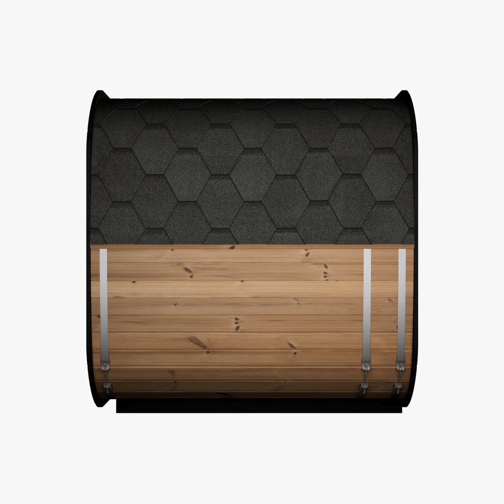 VIBE 220 XL Buitensauna - Tuinsauna zijaanzicht/ Voor 2-4 Personen