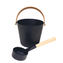 Luma Emmer en Lepel - Zwarte Aluminium bucket
