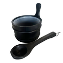 Luma Emmer en Lepel - Zwarte Houten bucket