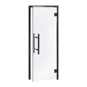 Stoomdeur Au Benelux Black - 7*20 Blank glas zwart aluminium kozijn