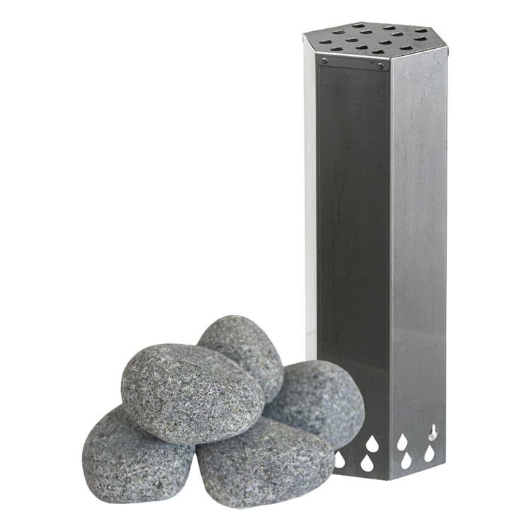 Airtunnel + 10x HUUM Saunastenen Rond 15 kg - 5-10 cm
