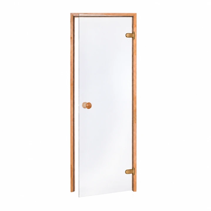 Saunadeur Basic - 8*20 Blank glas elzen kozijn