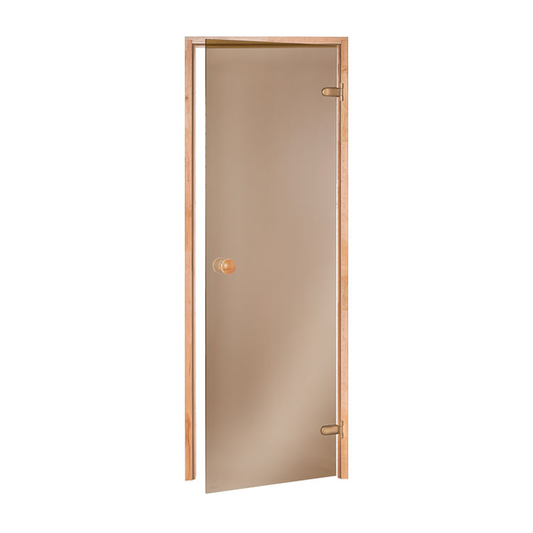 Saunadeur Basic - 6*19 Brons glas grenen kozijn