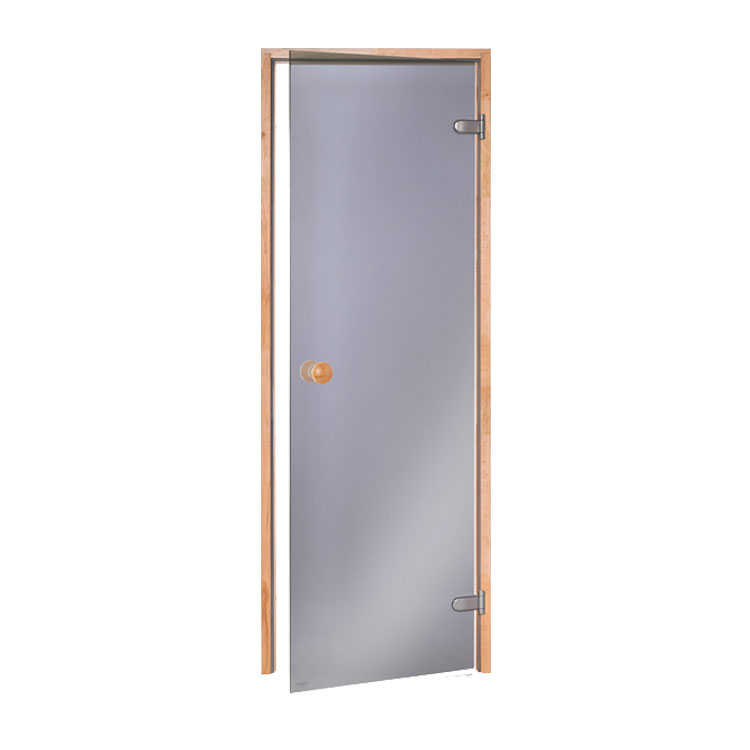 Saunadeur Basic - 6*19 Grijs glas espen kozijn