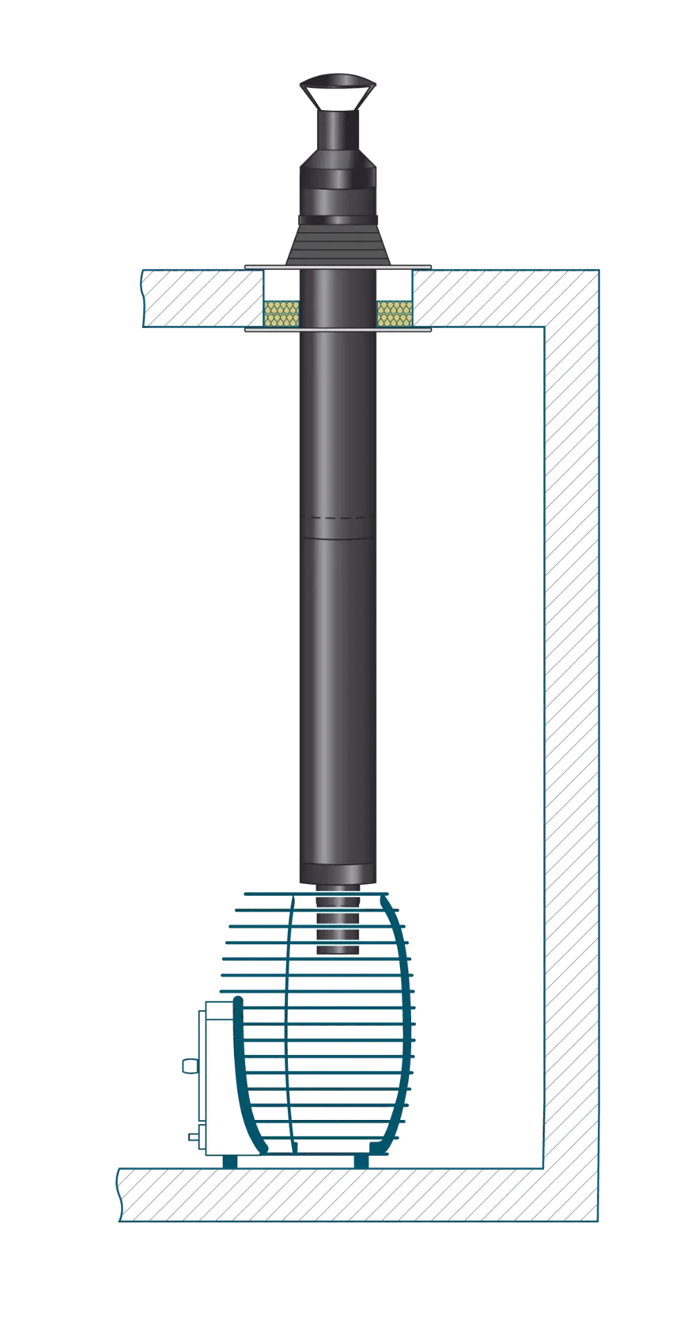 HUUM Rookgaskanaal Set - Barrelsauna - Black